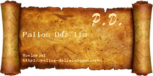 Pallos Dália névjegykártya